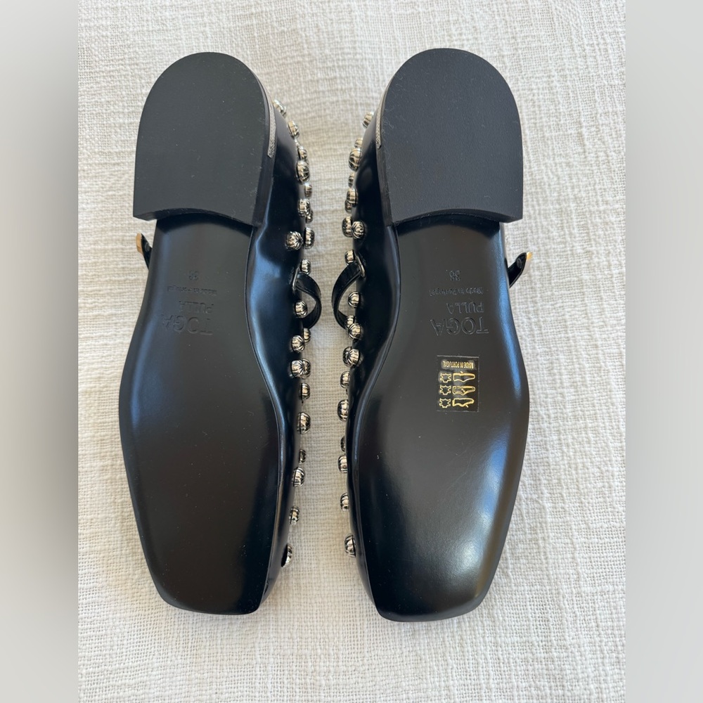 TOGA Pulla Black Studded Mary Jane Loafers - Picture 3 of 8